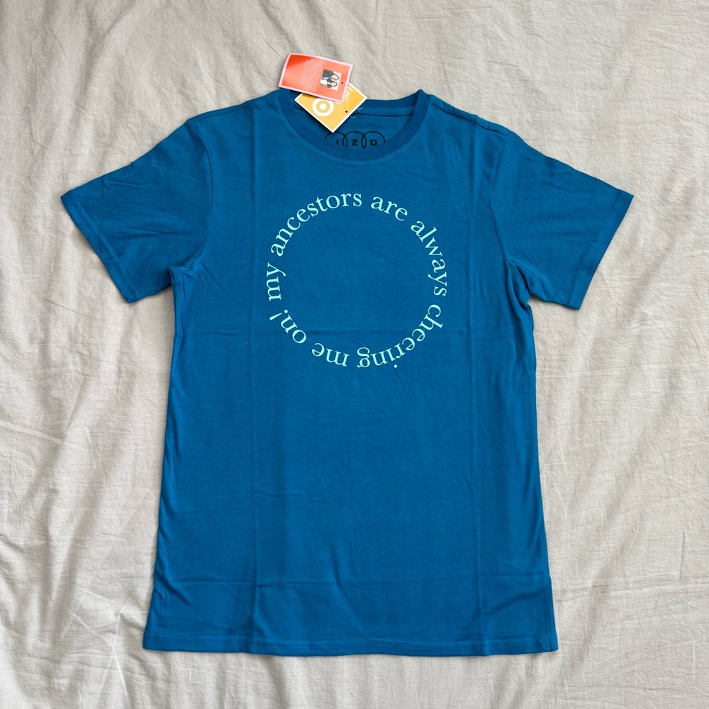JZD Blue “My Ancestors Are Always Cheering Me On” T-Shirt – NWT